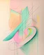 Placeholder: Abstract pastel painting with sketchy pencil outlines