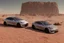 Placeholder: A Tesla 'Model S' is parked, in Mos Eisley on the planet Tatooine. (CINEMATIC, WIDE ANGLE LENS, PHOTO REAL)