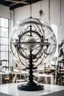 Placeholder: masterpiece, glass armillary sphere machine that converts color into love, ink, smoke, standing in a white loft art exhibition, modern art gallery, smoke in the background, all in white and glass, 35mm film, hyperrealistic photography, award winning art, tiny glass details in the foreground, natural lighting, amazing composition, subsurface scattering, amazing textures, soft light, bokeh, vivid, vibrant , highly textured, poster, fine art --s 200 --ar 9:16 --chaos 15 --style raw