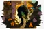 Placeholder: double exposure, dark night, Rainforest, flowers, birds, sleeping goddess merged layers, waterfall Patchwork and painting by Meghan Duncanson and Jennifer Lommers and Didier Lourenço in sunshine plastic 3D effect ochre, burlap, mirror foil in candlelight