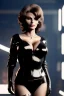 Placeholder: Sophia Loren dressed in shiny black leather, blade runner, busty, cleavage, volumetric lighting, particales,highly detailed,cinematic, deep colours,8