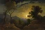 Placeholder: Night, clouds, trees, mountains, rocks, rodolphe wytsman impressionism paintings