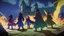 Placeholder: Adventurer party standing before a castle