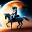 Placeholder: Riding horse astronaut mars