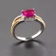 Placeholder: ruby ring with braided band, braided band, men's jewellery