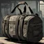 Placeholder: duffle bag, comic book, icon,, black, post -apocalypse,