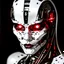 Placeholder: a raw photo of a fembot, natural lighting ,looking at the viewer, attractive, accessories, highly detailed, red eyes,