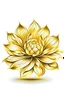 Placeholder: golden flower VECTOR illustration defined and detailed with white background