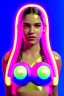 Placeholder: Rosalía artist, Realistic image, natural waist up portrait, perfect eyes, glow, circle iris, eye liner. pigtails hair, face, spray line make up, glow. lips, gold. big rings piercing, led ornament, pearls. coat, latex, inflatable, hot, led lights, minimal, neon, pink, blue, gold, vibrant color, highly detailed, art stations, concept art, smooth, unreal engine 5, god lights, ray tracing, RTX, lumen lighting, ultra detail, volumetric lighting, 3d, finely drawn, high definition, 4k.