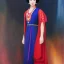 Placeholder: Full body portrait, painting, medium shot lady Shironuri