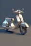 Placeholder: lowpoly metallic scooter