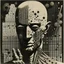 Placeholder: Braille art, abstract surrealism, by Ray Johnson and Dave McKean, silkscreened mind-bending illustration; Hipgnosis album cover art, off-centered fragmented composition, dark shines war, by Phlegm