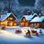 Placeholder: fantasy farming village winter night