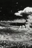 Placeholder: Hiroshima bomb, line arts, manga style