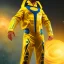 Placeholder: Cosmic super hero, yellow costume,8k HD image,