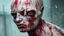 Placeholder: In a mesmerizing combination of brilliant and fading shades, photorealistic,a high-quality,ultra photo-realistic realism image, Bald zombie with chainsaw and blood on clothes, horror, creppy background, hyper realistic, 35mm, F1.8, intricate detail, Sharp focus, super sharp,