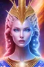 Placeholder: beautiful tall woman pleiadian galactic commander, ship rainbow,perfect detailed face, detailed golden galactic suit , high rank,long blond hair, hand with five perfect detailled finger , amazing big blue eyes, smiling mouth, high definitionlips, cosmic happiness,bright colors, bleue. pink, gold, jewels,realistic,realphoto,brightandsunny background,very detailed, high contrast high definition 8k, pixel 512 x312 unreal engine