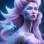 Placeholder: portriate of beautiful blue pink transprent na'vi fairy,volumetric lighting, particals, intricate detail,realistc, close up,sparkling eyes, fluorescent skin,long blond hair