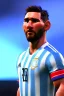 Placeholder: Realistic Messi Argentina soccer player Portrait, mid shot view, epic, god lights, concept art, art station, 3d, photo studio, blue clean background, unreal engine 5, ray tracing, RTX, lumen lighting, ultra detail, volumetric lighting.