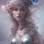 Placeholder: fantasy magic, intricate, sharp focus, illustration, highly detailed, digital painting, concept art, artgerm and paul lewin and kehinde wiley, masterpiece sexy lips Asian lady body flowers head silver bright rain lady outer space pretty, pink blue