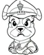 Placeholder: outline art for Paw Patrol coloring page, Japanese manga style, cartoon style, cute face, white background sketch style, full body is a must, only use outline, clean line art, no shadow, bold outline