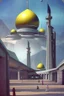 Placeholder: mosque 70s sci fi art