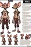 Placeholder: a kobold OC reference sheet