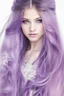 Placeholder: pretty young girl, purple long haired