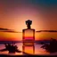 Placeholder: generate me an aesthetic photo of perfumes forSunset Soiree: Capture the warmth of a sunset with a perfume bottle set against the hues of a twilight sky.