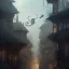 Placeholder: A cat on a rooftops under him a crowd, greg rutkowski, matte painting, hyper detailed, felix kelly, Jean Baptiste Monge, architecture croquis drawing