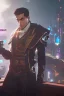Placeholder: Best quality, masterpiece, ultra high definition,Futuristic, cyberpunk, Friedrich Nietzsche,Comic style
