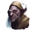 Placeholder: dnd, night hag, illustration, water colour, artstation, portrait, head, old, ugly, big nose, disgusting