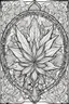 Placeholder: outline art for stoners coloring pages with A very simple stained glass style design featuring swirling smoke patterns and intricate cannabis leaf details., white background, sketch style, fully body, only use outline, mandala style, clean line art, white background, no shadows and clear and well outlined