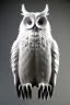 Placeholder: The Owlman Creature,white, highly intricate, Realistic photography, incredibly detailed, ultra high resolution, 8k, complex 3d render, cinema 4d.