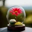 Placeholder: Surreal Waiizii Flower inside a glass sculpture, Art by Joshy Sly,