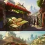 Placeholder: A greengrocer in colorful ancient city+Italian sea+alphonse mucha, greg rutkowski,matte painting, cryengine, hyper detailed, felix kelly, fantasy art, seb mckinnon