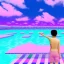 Placeholder: Vaporwave pool person