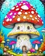 Placeholder: mushroom , colorful page, coloer background, digital Art, perfect composition, beautiful detailed intricate insanely detailed octane render trending on artstation, photorealistic concept art, soft natural volumetric cinematic perfect light, chiaroscuro, masterpiece, oil on canvas, raphael, caravaggio, greg rutkowski, beeple, beksinski, giger, black and white still, digital Art, perfect coloer, read,green, blew,white, ((((colorful)))))