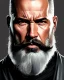 Placeholder: "MIddle aged white human male, with a trimmed but uneven beard, piercing eyes with slick back hair, full-scale head and shoulders portrait, 8k resolution concept art portrait by Greg Rutkowski, Artgerm, WLOP, Alphonse Mucha dynamic lighting hyperdetailed intricately detailed Splash art trending on Artstation triadic colors Unreal Engine 5 volumetric lighting Splash art fantasy"