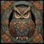 Placeholder: celtic owl I centered | symmetrical | key visual | intricate | highly detailed | iconic | precise lineart | vibrant and natural all round colors | comprehensive cinematic | alphonse mucha style illustration I very high resolution | sharp focus | poster | no watermarks I plain black background I image to fit within the square