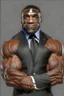 Placeholder: Bodybuilder Lee Haney with the face of a Rottweiler dog A dog's head instead of a person's head Only the player's body with a bulldog head on it He wears a luxurious black suit and holds a luxurious cigar The suit covers the body. In the mouth of the dog there is a luxurious Rottweiler dog head Remove the headRemove the dog and remove the head