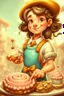 Placeholder: a cartoon character thirty years old confectioner , an ultrafine detailed painting by senior character artist, featured on polycount, sots art, artstation hd, 2d game art, behance hd