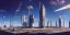 Placeholder: Spaceport on a heavy industrialized planet with futuristic high rise buildings with glass facades in the background and spaceship tacking off in the foreground, art by John Berkey, brutalist architecture, insanely detailed, vibrant, 8k uhd, blue sky with clouds, cinematic atmosphere, ultra-wide angle, street level view, brush strokes, sharp focus