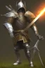 Placeholder: medieval knight walking dramatically toward the viewer, sword in hand. A skeleton on his back.