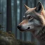 Placeholder: Wolf humanoide mutante arte digital 8k