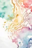 Placeholder: vibrant multi colors water color with golden outlines on white background