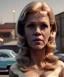 Placeholder: Ultra Realistic retro sci-fi movie Supermarket parking scene, 1960 year, waist up view portrait, 2 clones blonde women, sweet teenager Jane Fonda face, perfect iris, glow eyes, face makeup, tight latex coat, Scare people background, Retro sci-fi style, soft color, highly detailed, unreal engine 5, ray tracing, RTX, lumen lighting, ultra detail, volumetric lighting, 3d, finely drawn, high definition, high resolution.