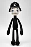 Placeholder: a tall and skinny plush toy, with cute cyclopes face, wearing a Nazi helmet