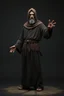 Placeholder: russian monk for a horror , silent hill style, 3d model, t-pose, full length, a pose