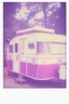 Placeholder: Vintage polaroid of gitano caravan,purple
